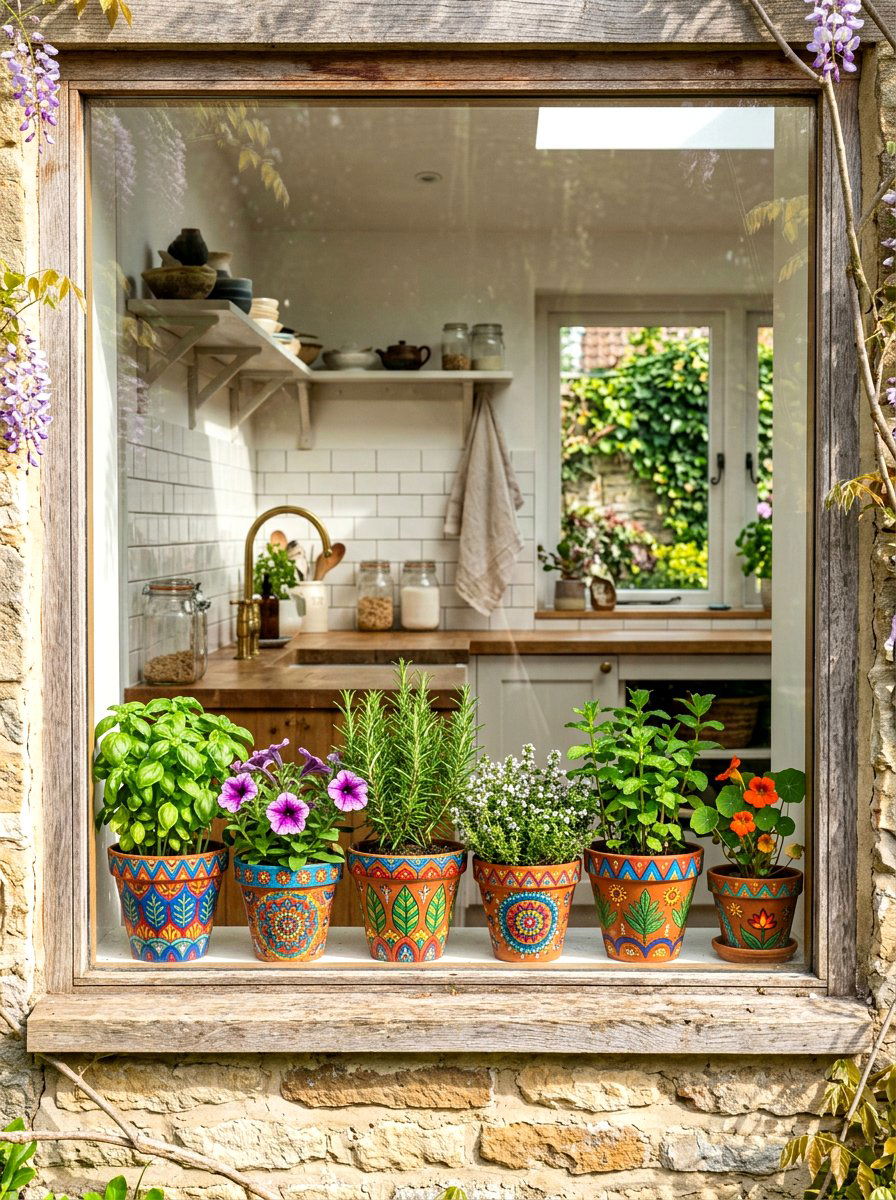 Coloring terra cotta pots - 30 plus coloring home decor ideas