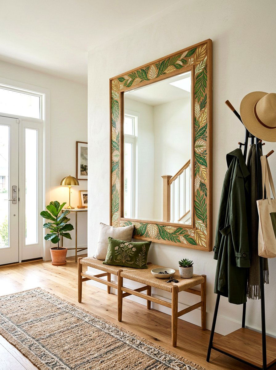 Coloring wooden mirror frame - 30 plus coloring home decor ideas