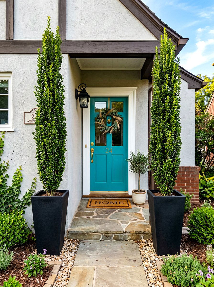 Columnar Topiary For Small Porches - 30 topiary front porch ideas aesthetic