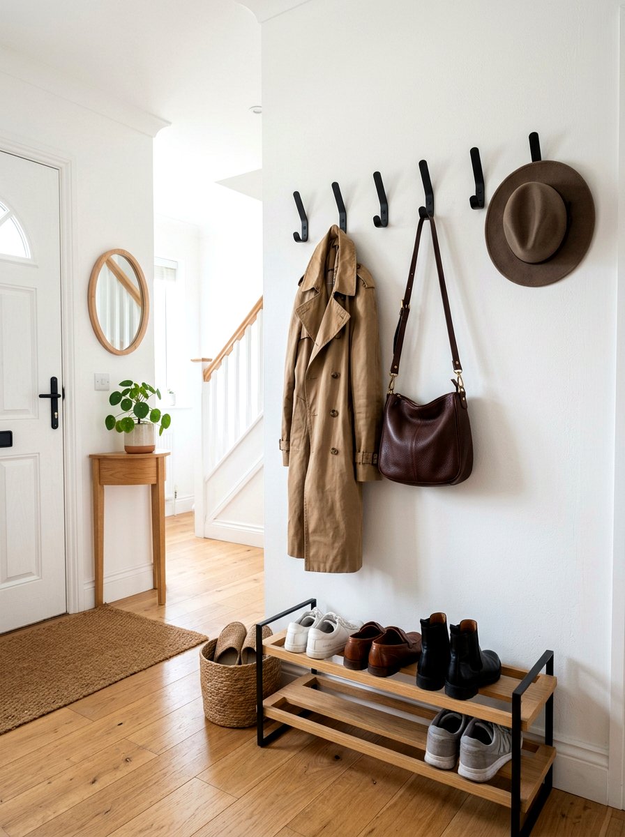 Command hooks for coats - 30 renter friendly entryway ideas