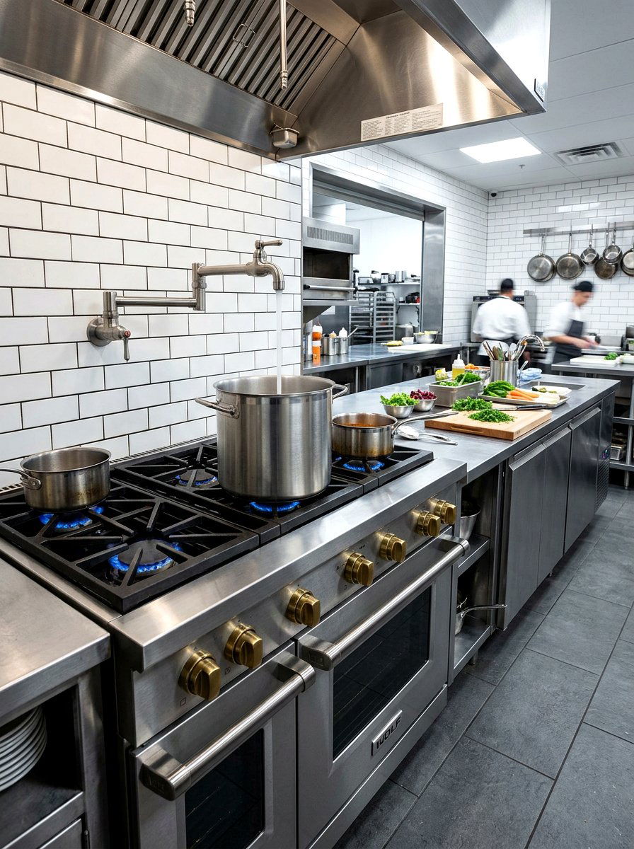 Commercial Grade Pot Filler - 30 pot filler kitchen ideas