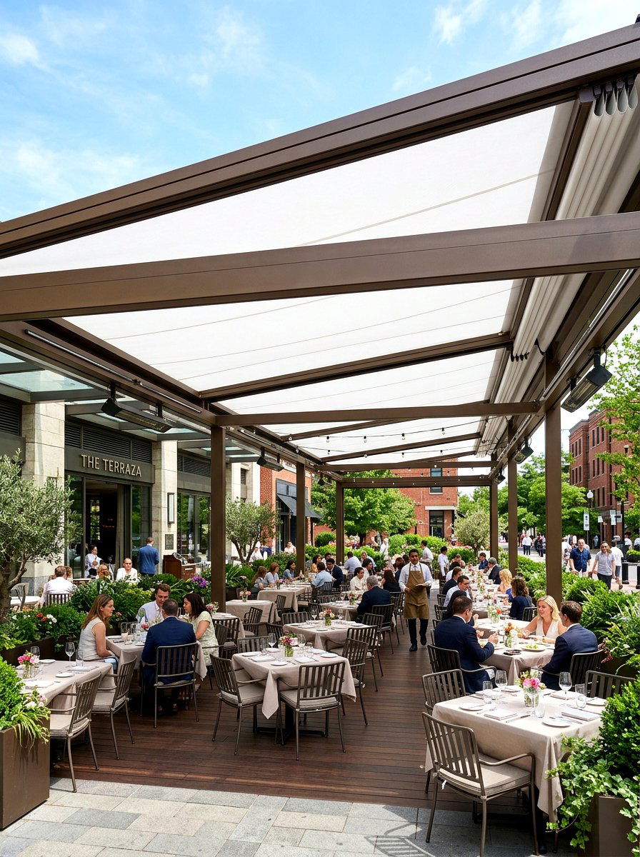 Commercial Grade Retractable Roof - 30 retractable pergola shade ideas