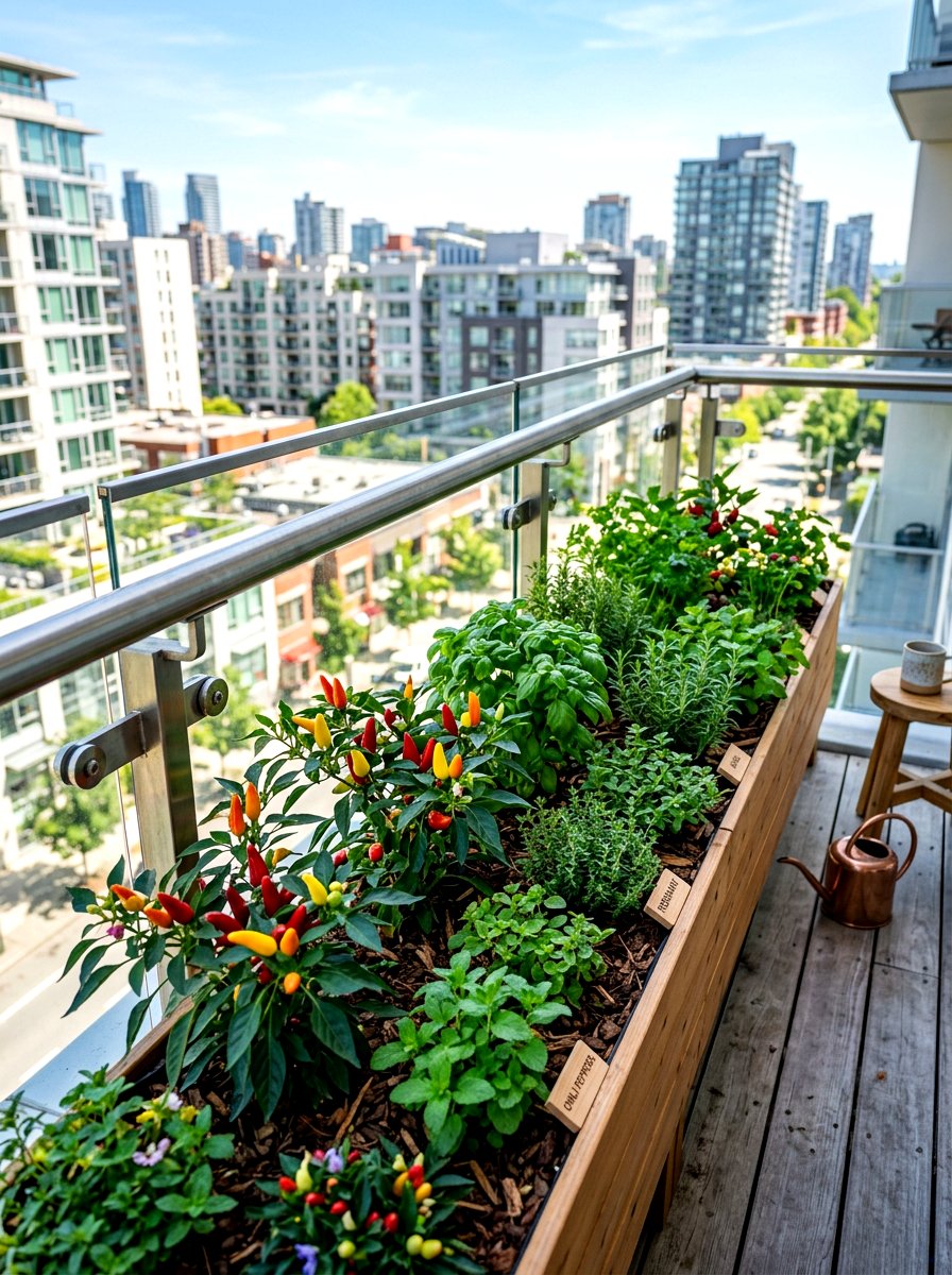 Compact Balcony Garden Bed