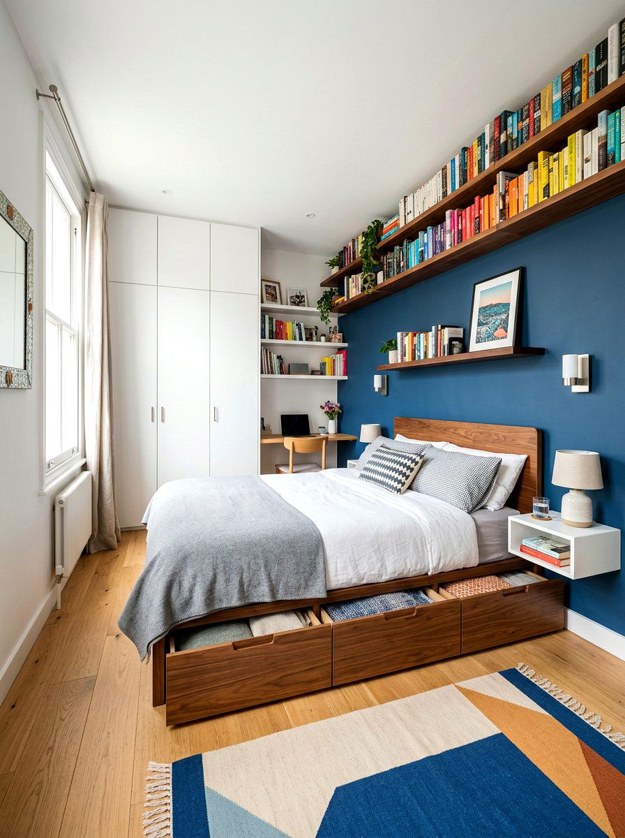 Compact Bedroom Storage - 30 apartment bedroom ideas