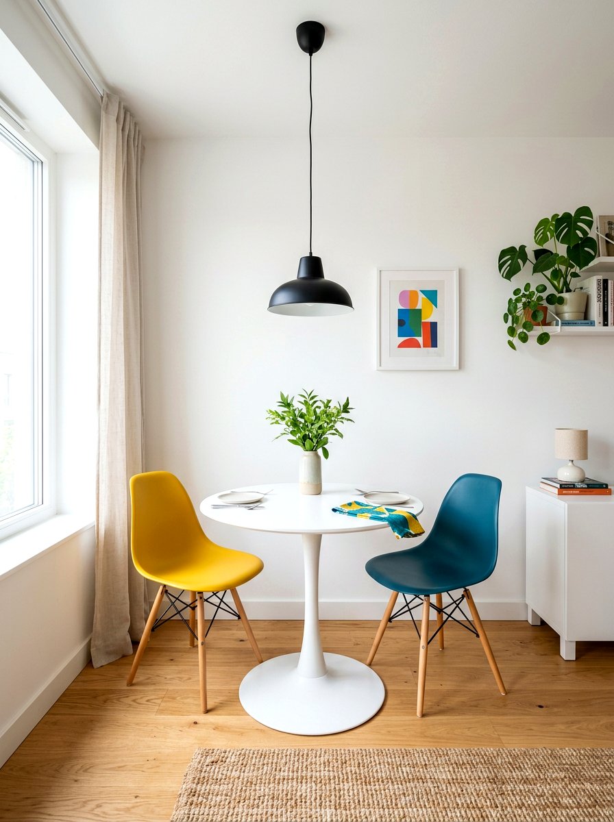 Compact Circular Table - 30 compact apartment dining ideas