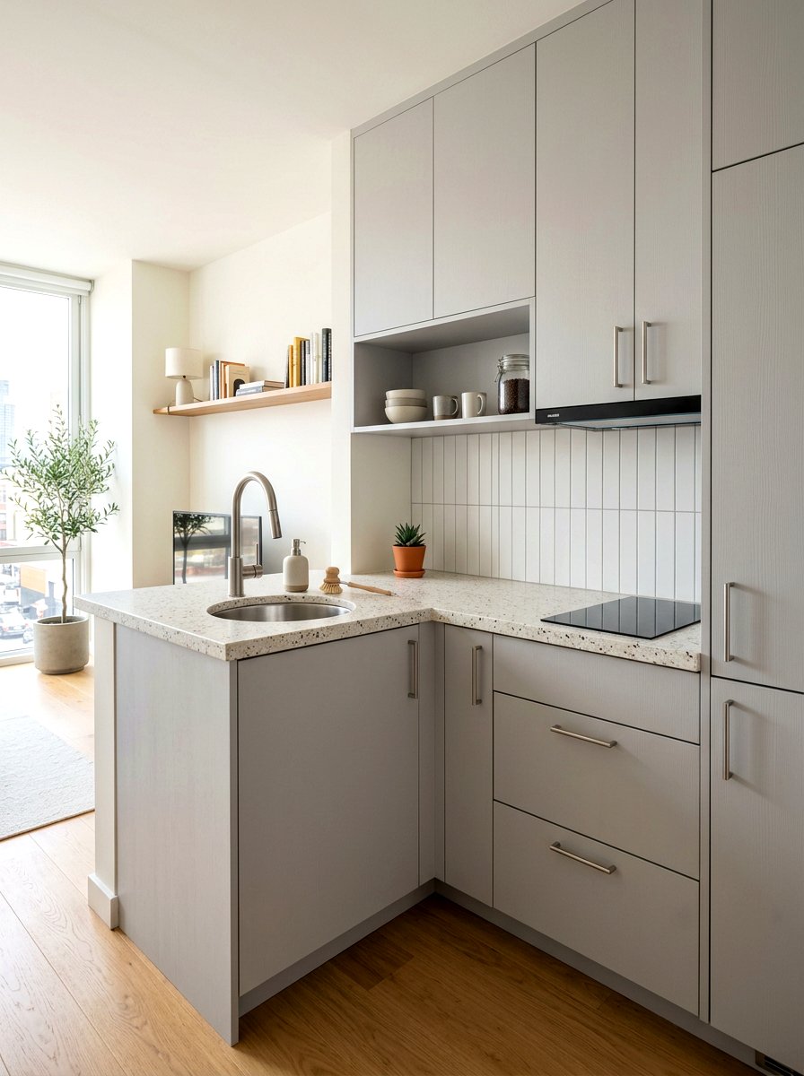 Compact Corner Sink For Studio - 30 corner sink kitchen ideas