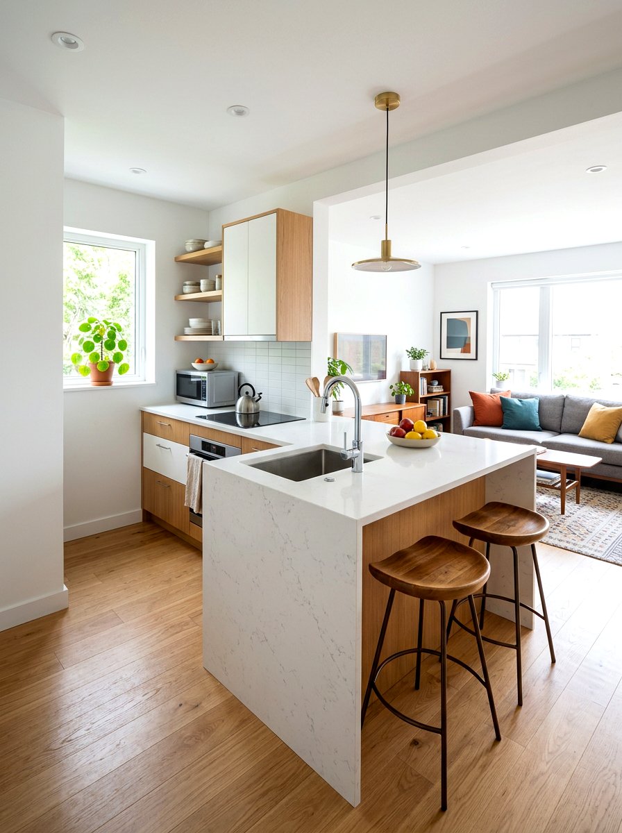 Compact Galley Kitchen Peninsula - 30 tiny galley kitchen ideas