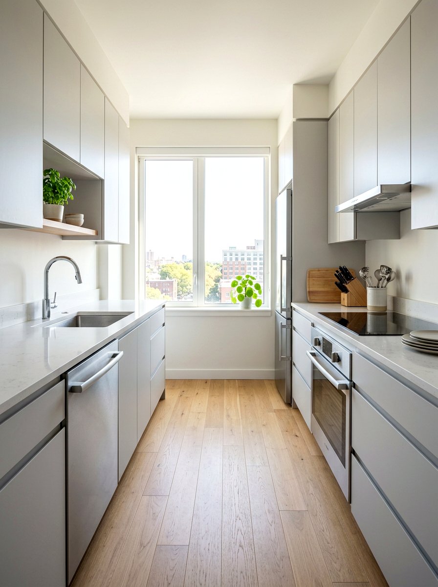 Compact Galley Studio Kitchen - 30 studio kitchen ideas