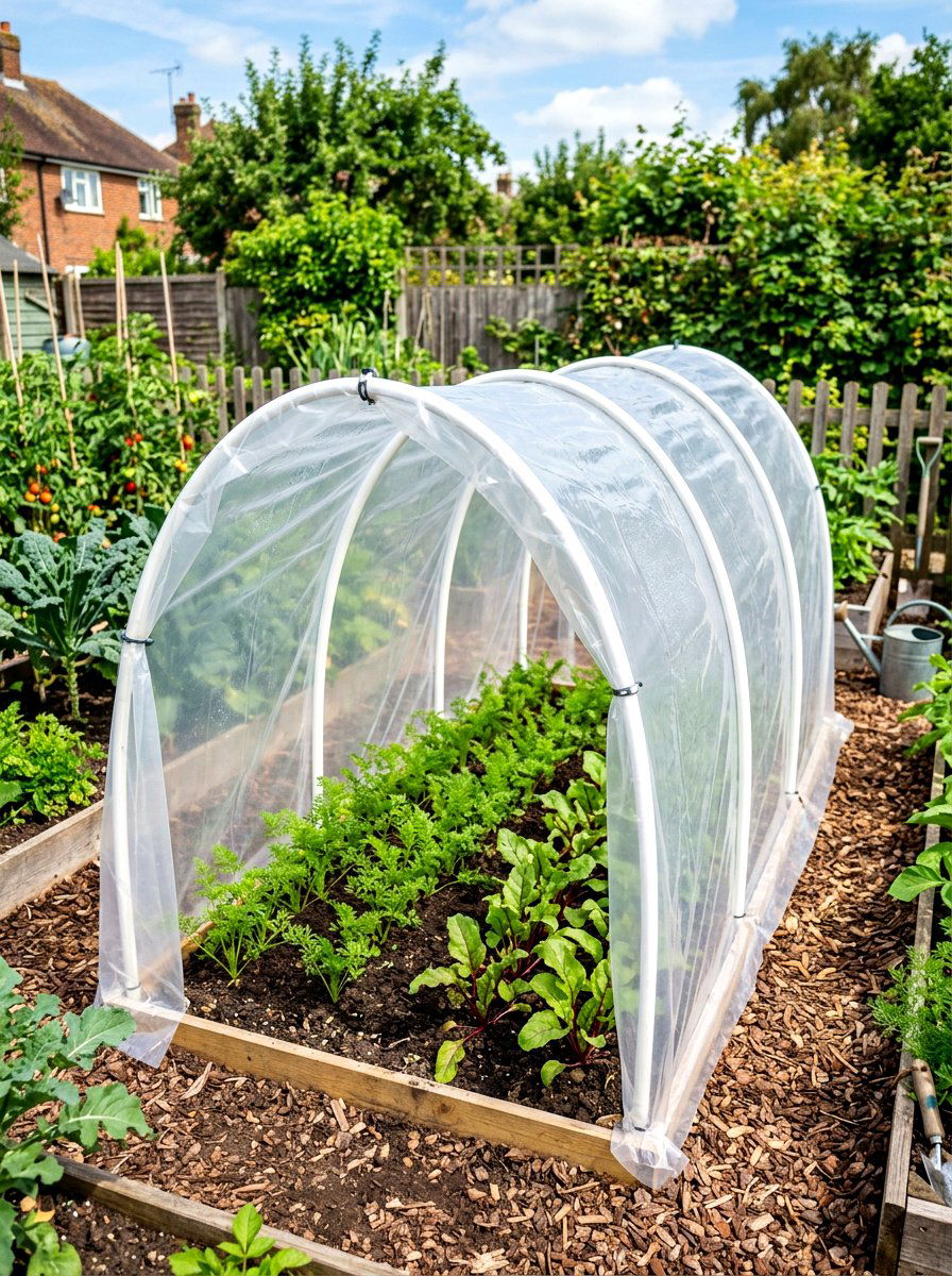 Compact Hoop House - 30 mini backyard greenhouse ideas