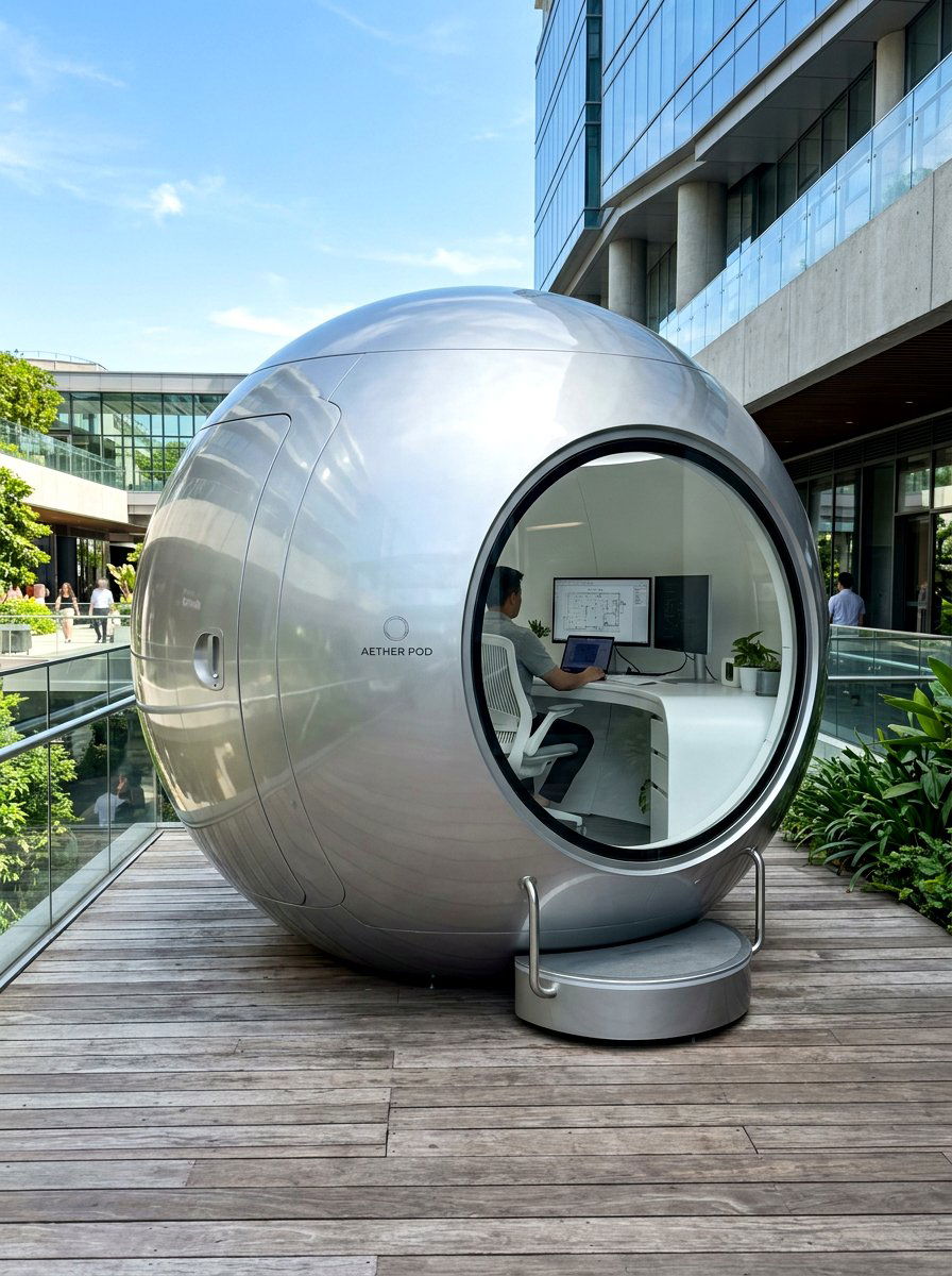 Compact Office Pod - 30 office shed ideas