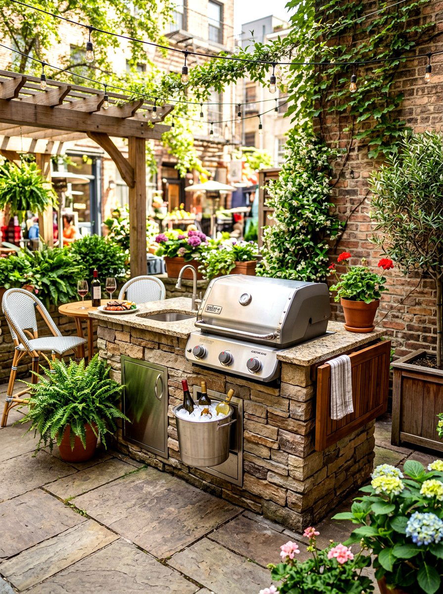 Compact Outdoor Kitchen - 30 outdoor kitchen ideas