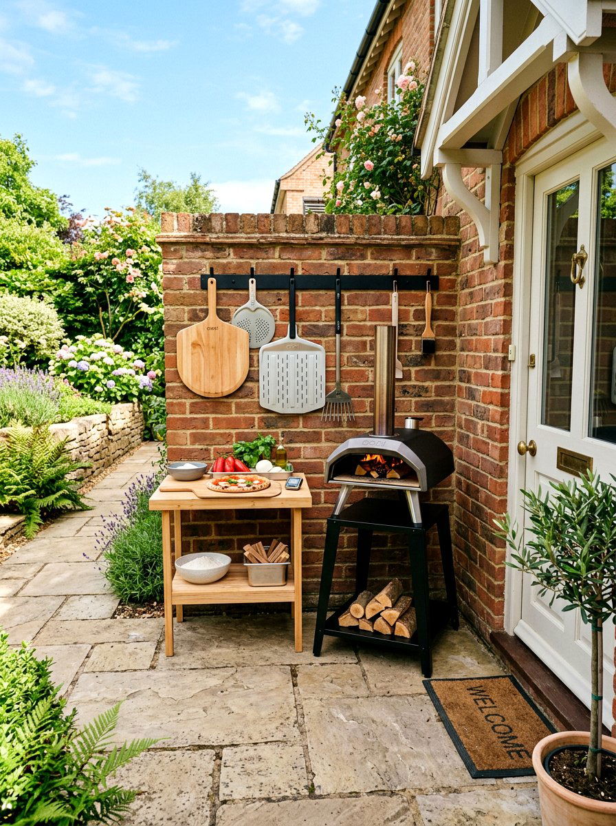 Compact Pizza Oven Corner - 30 pizza oven patio design ideas