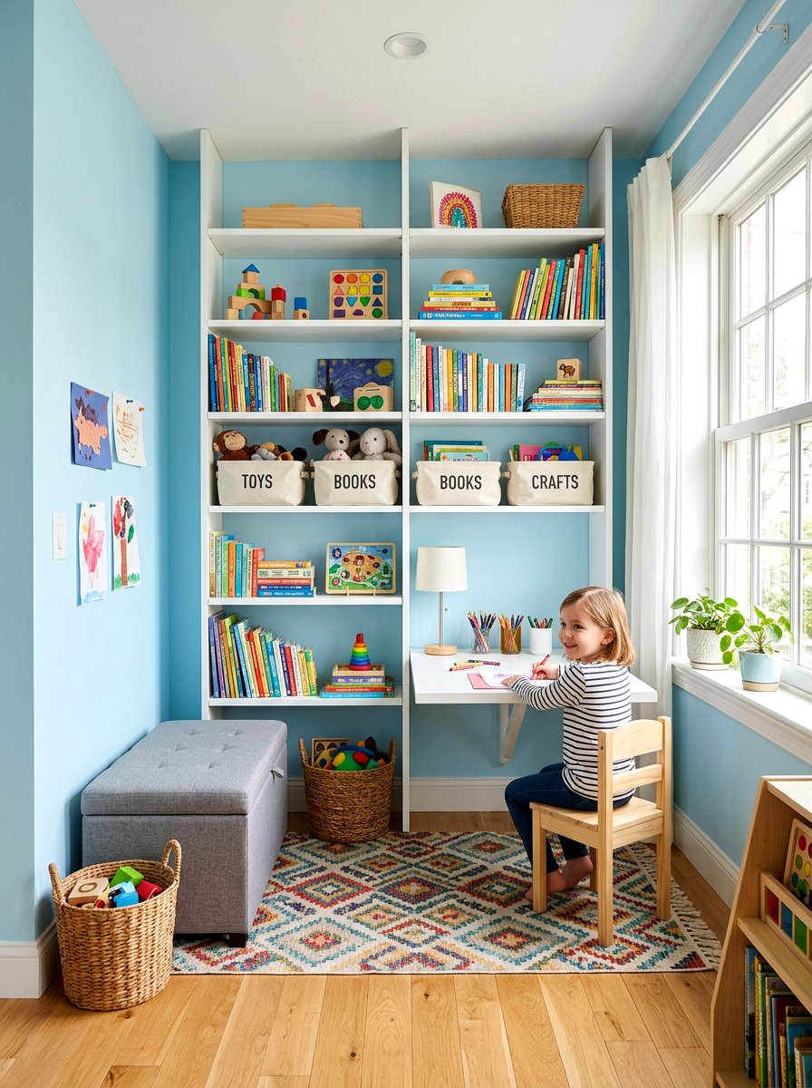 Compact Play Space - 30 basement playroom ideas