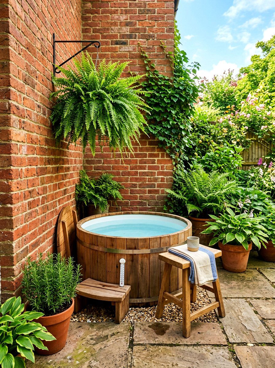 Compact Small Patio Cold Plunge - 30 cold plunge patio ideas