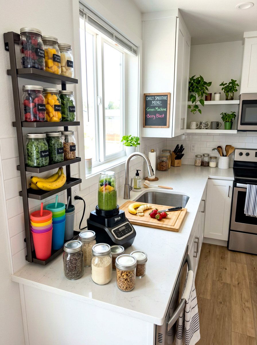 30 Smoothie Nook Kitchen Ideas for Fast Mornings and Fresh Vibes