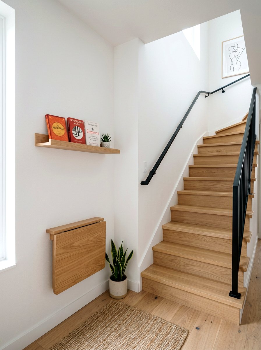 Compact Staircase Book Corner - 30 under stairs reading nook ideas