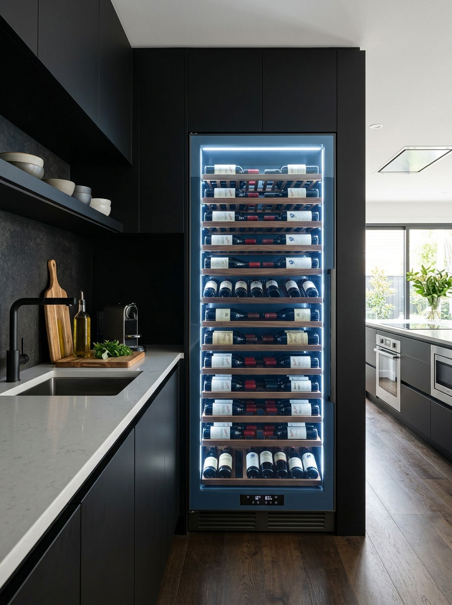 Compact Temperature Controlled Cabinet - 30 small wine cellar ideas