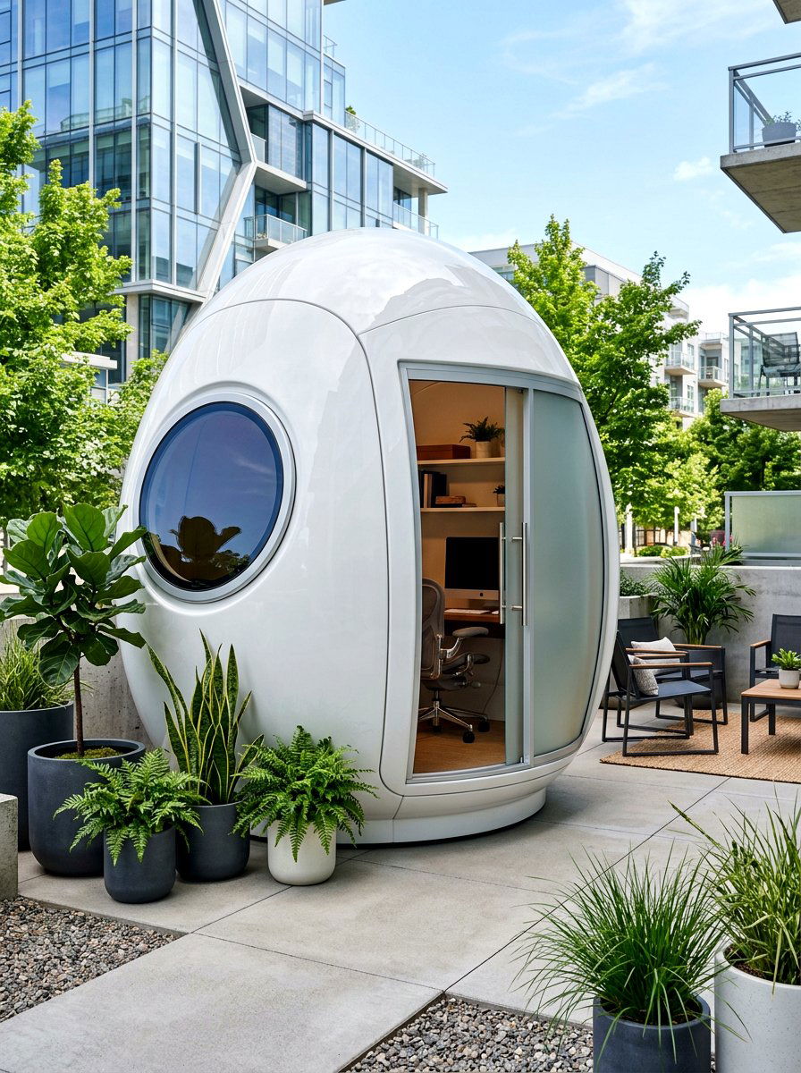 Compact Tiny Office Pod - 30 office shed garden ideas