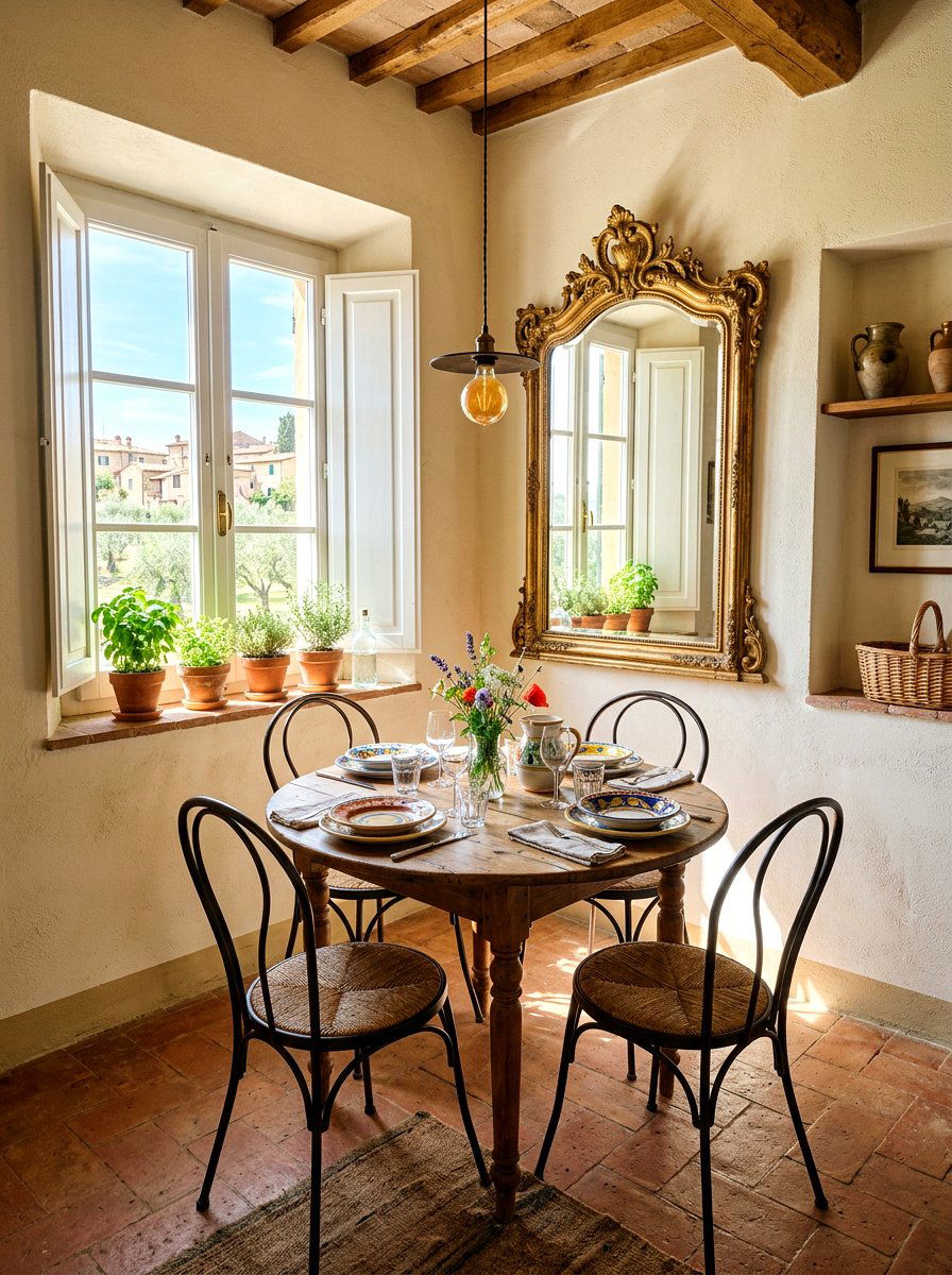 Compact Tuscan Dining Room - 30 Tuscan supper room ideas