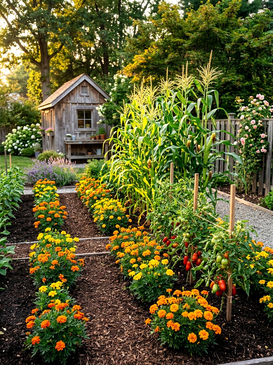 Companion Planting Layout - 30 organic vegetable garden ideas