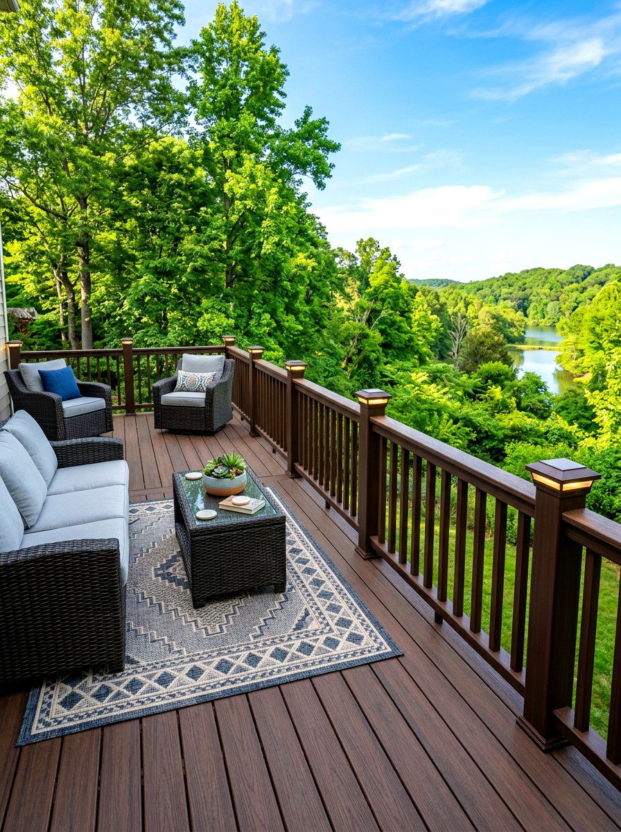 Composite Deck Railing - 30 porch handrail ideas