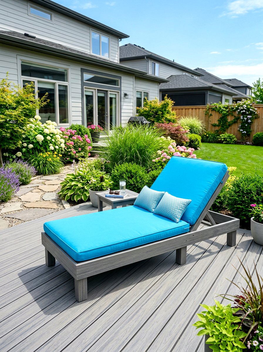 Composite Deck Sunbed - 30 built in sunbed patio ideas
