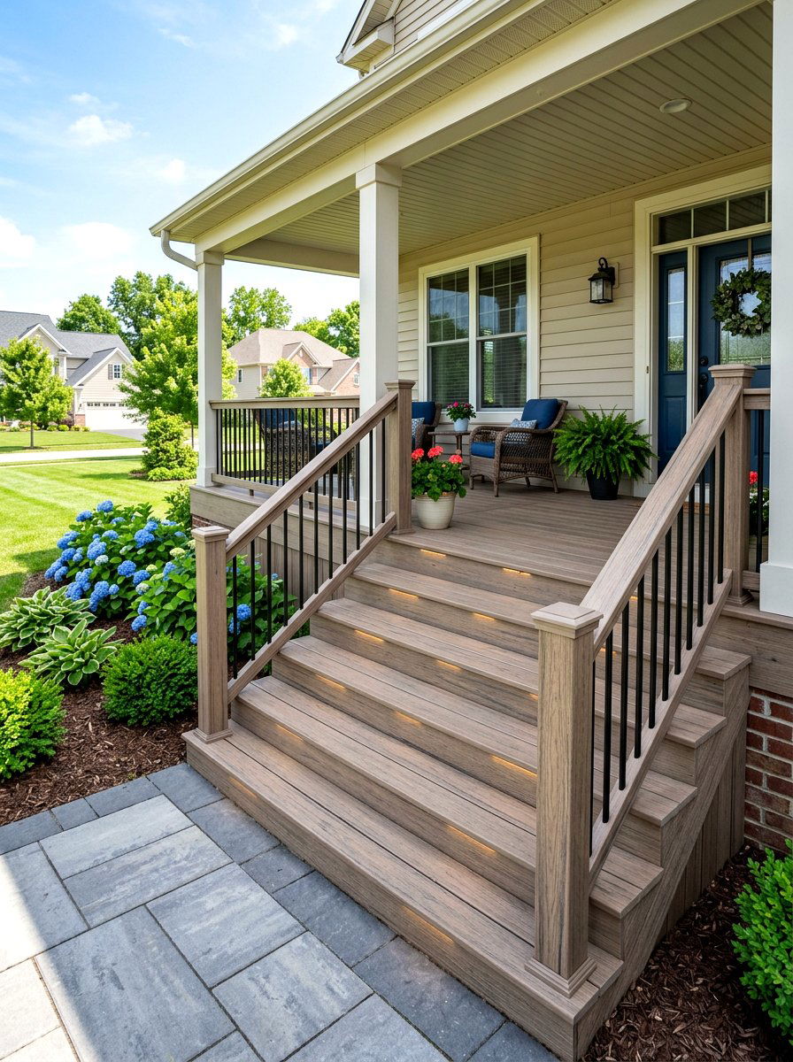 Composite Decking Porch Steps - 30 porch step ideas