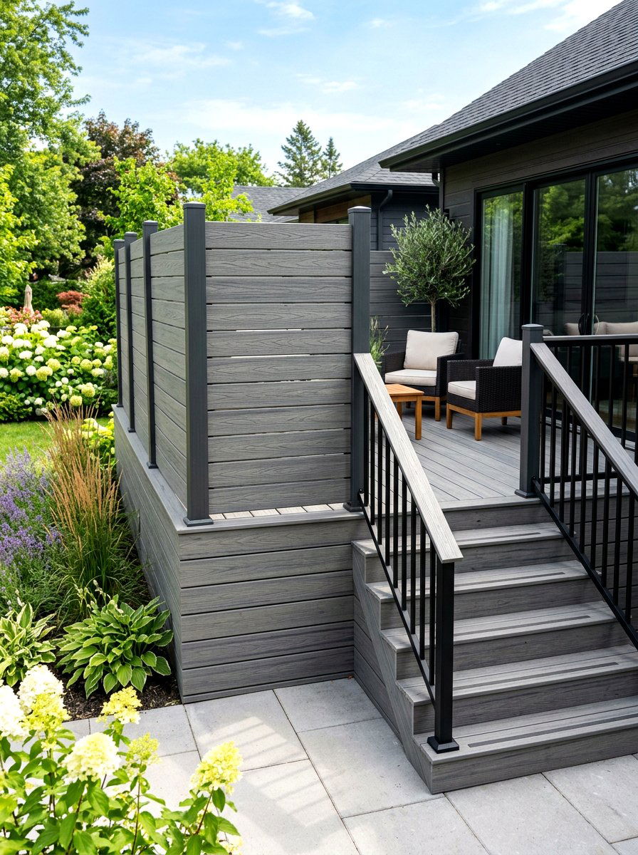 Composite Decking Screen - 30 AC unit landscaping ideas