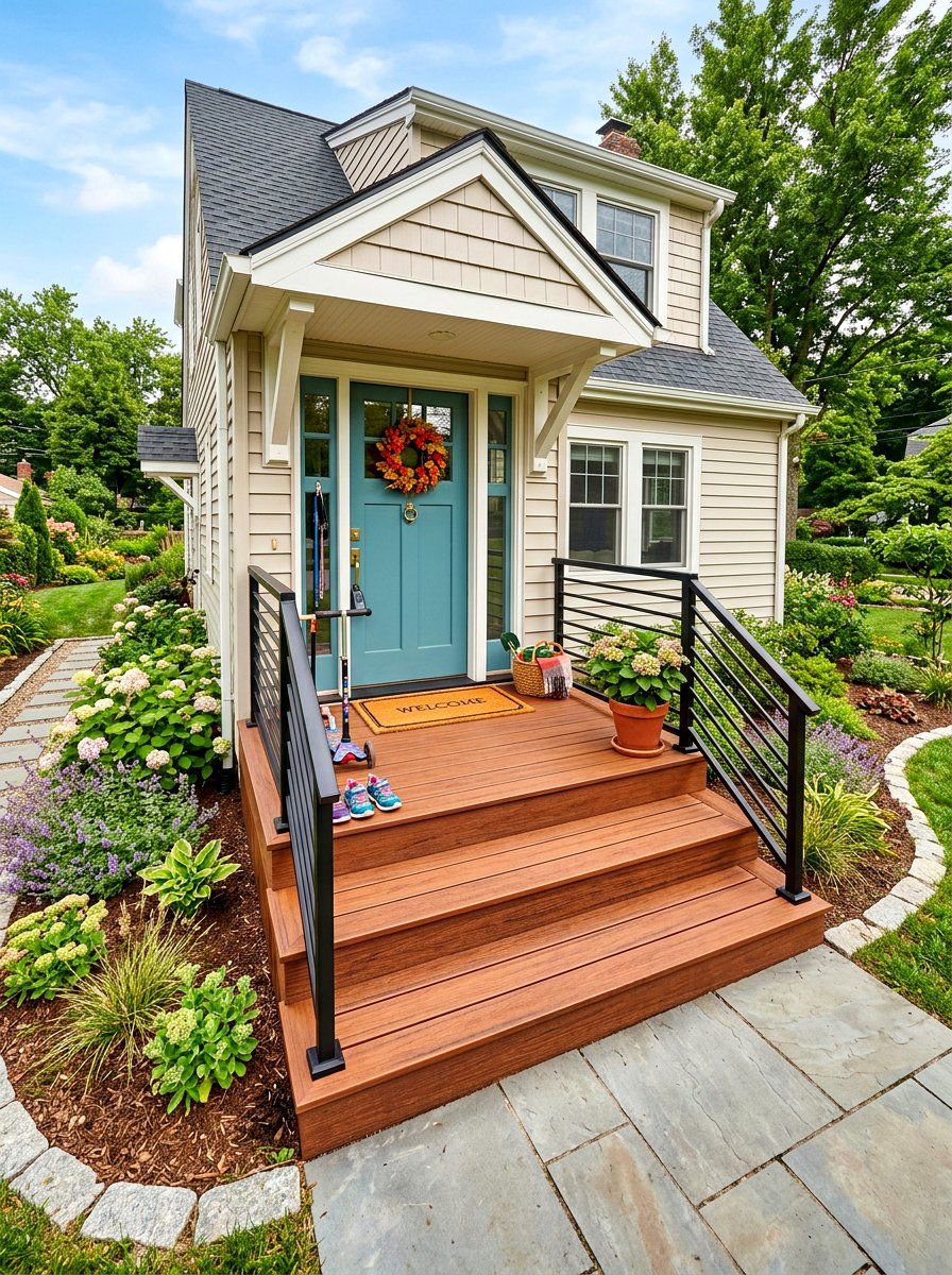 Composite Decking Steps - 30 front steps makeover ideas