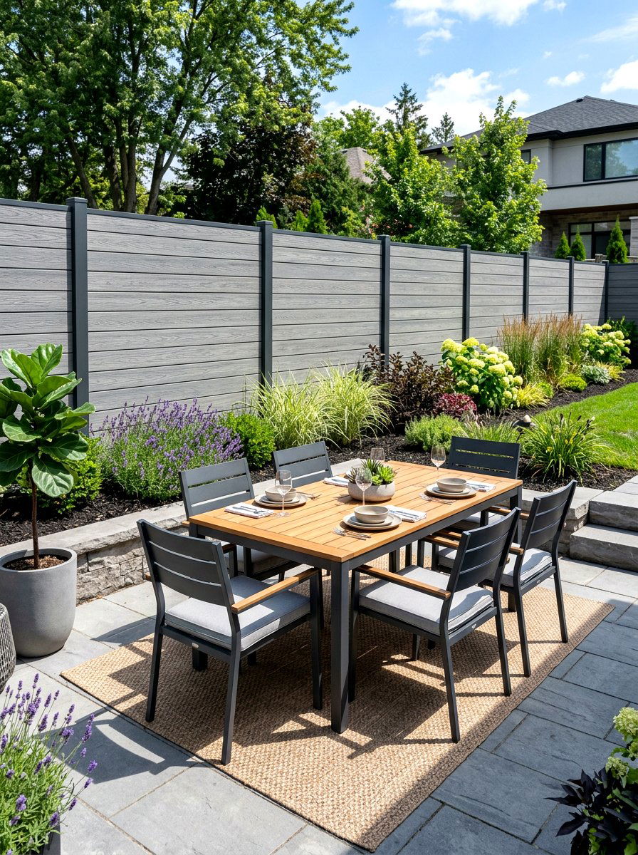 Composite Horizontal Fence - 30 modern fence ideas