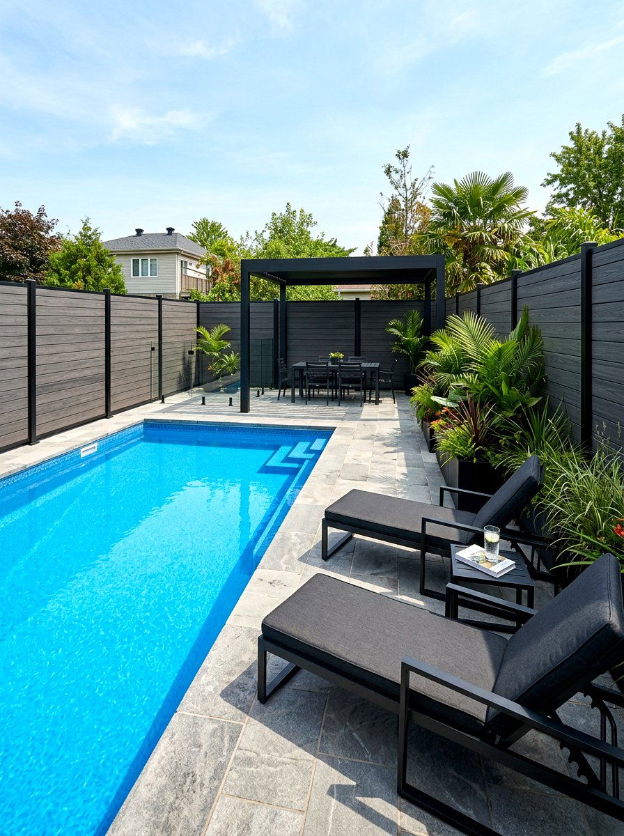 Composite Privacy Panel - 30 pool privacy ideas