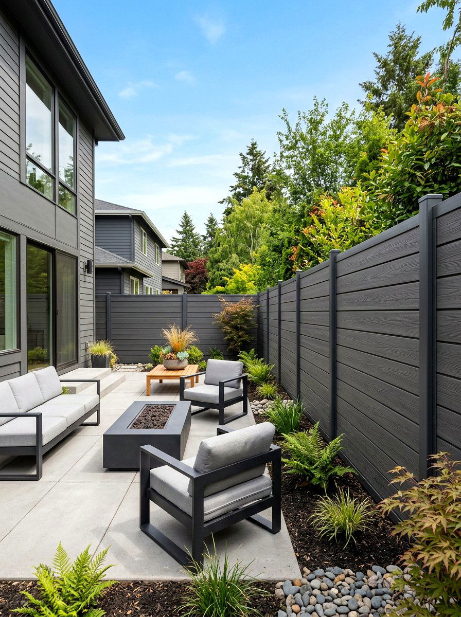 Composite Slat Fence - 30 decorative fence ideas