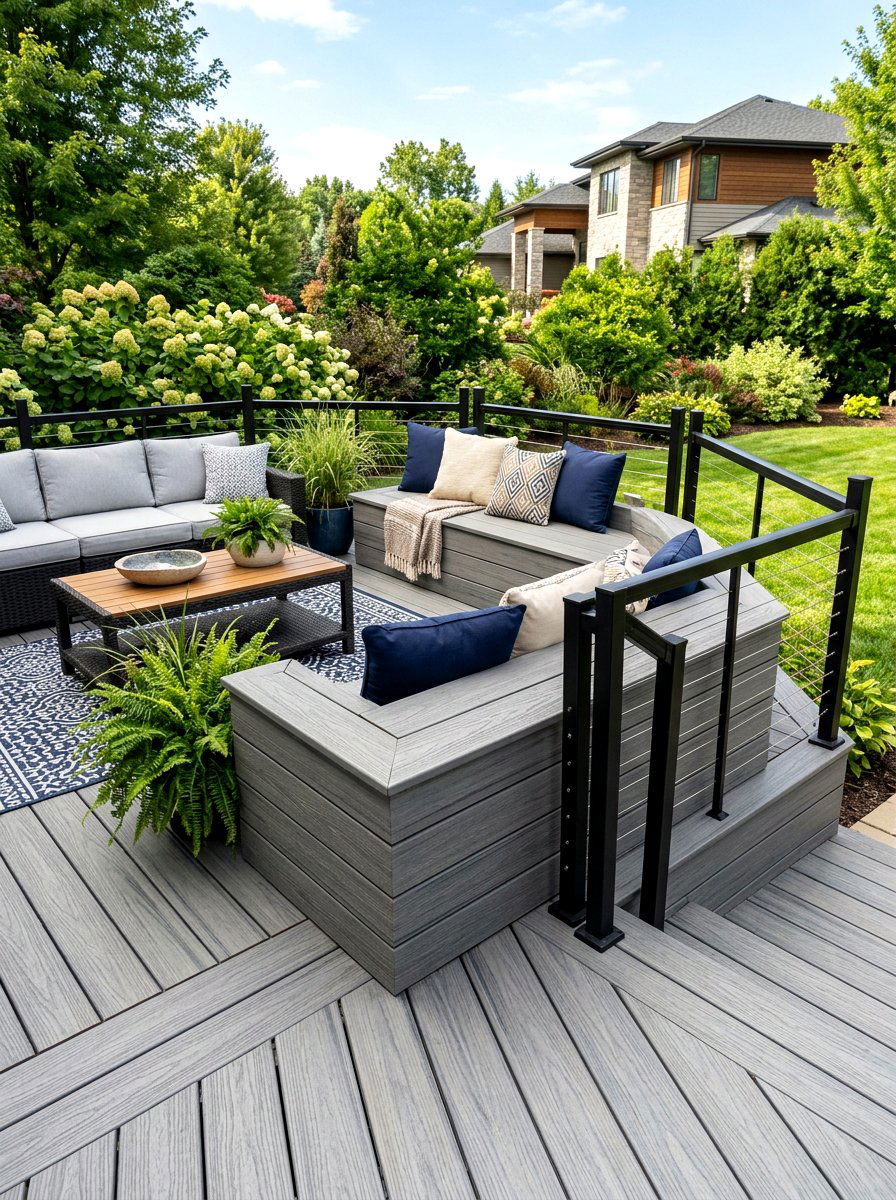 Composite Wood Deck Seat Wall - 30 seat wall ideas