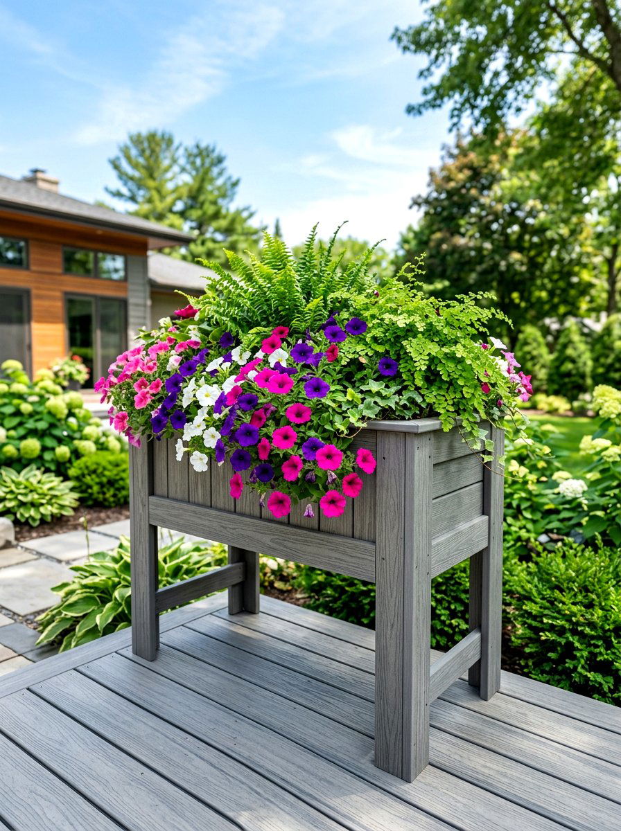 Composite Wood Elevated Planter - 30 elevated garden bed ideas