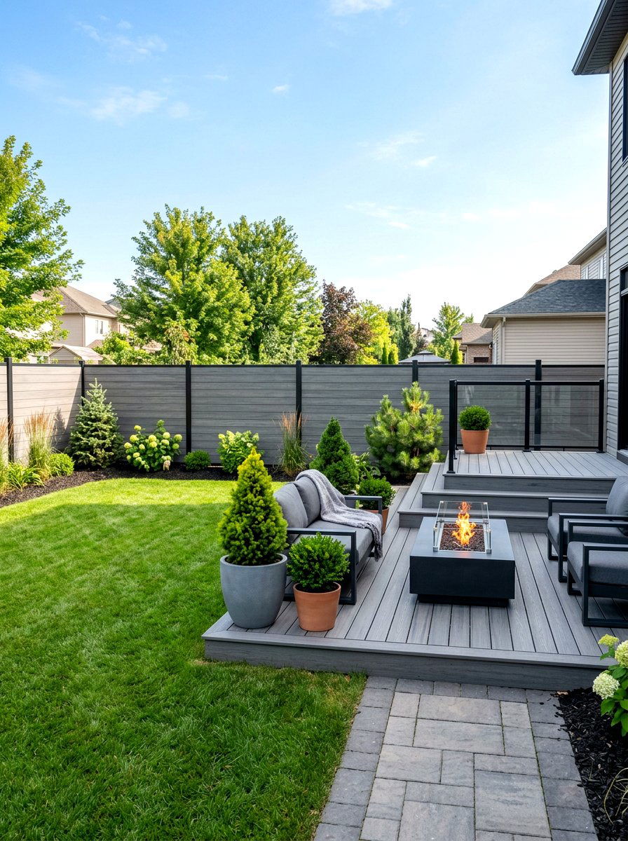 Composite Wood Fence - 30 cheap fence ideas