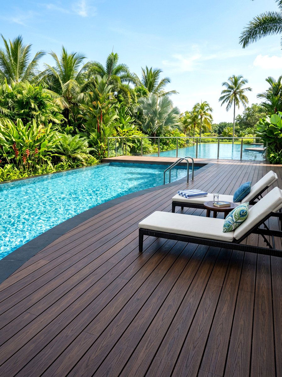 Composite Wood Pool Deck - 30 pool deck ideas