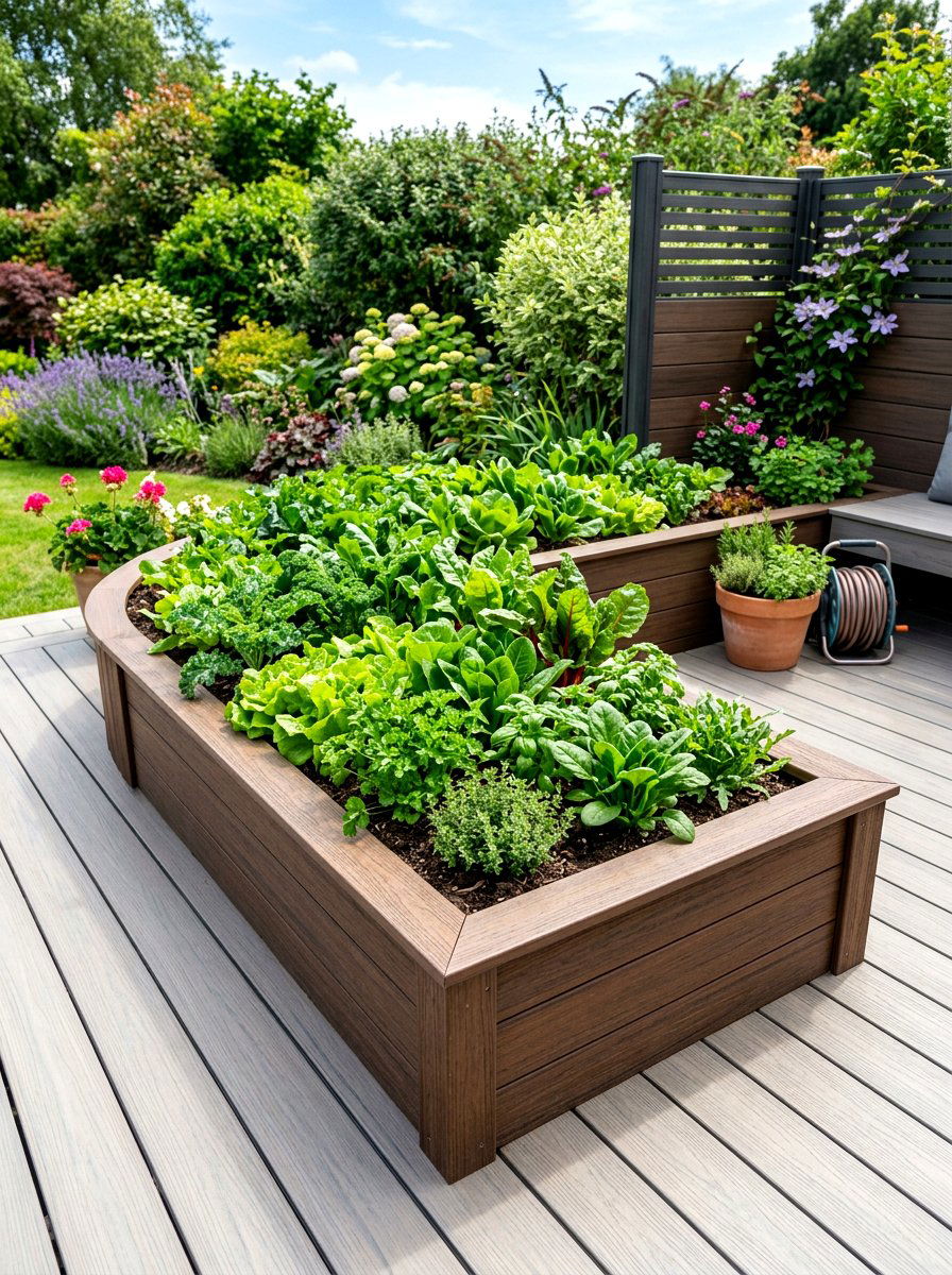 Composite corner garden bed - 30 raised bed corner ideas
