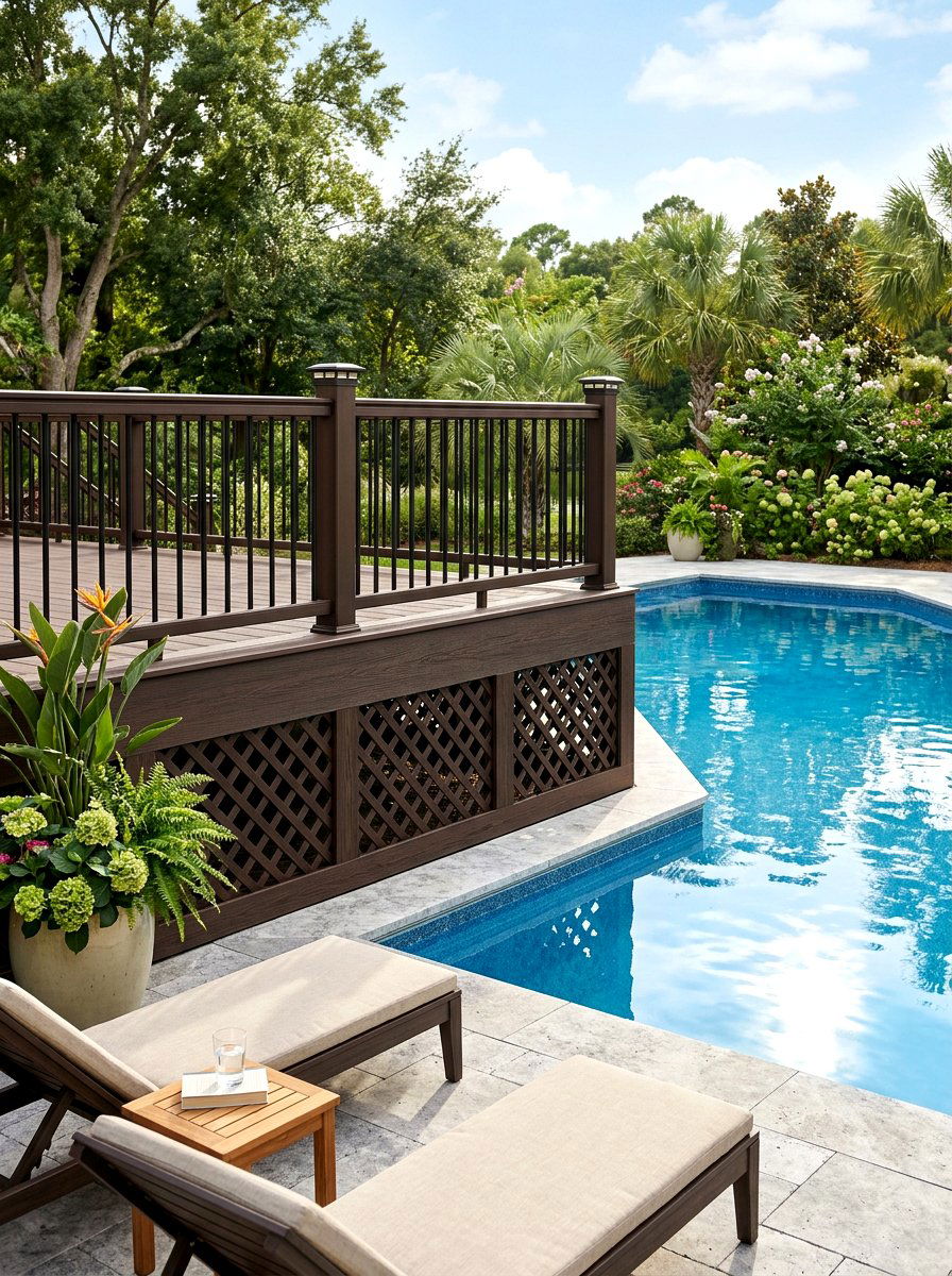 Composite deck lattice - 30 deck skirting lattice ideas