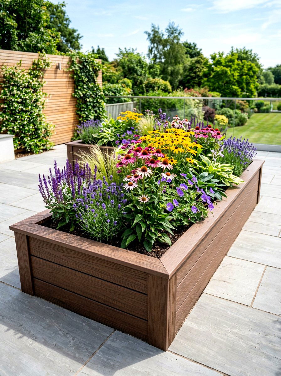 Composite decking raised bed - 30 modern raised bed ideas