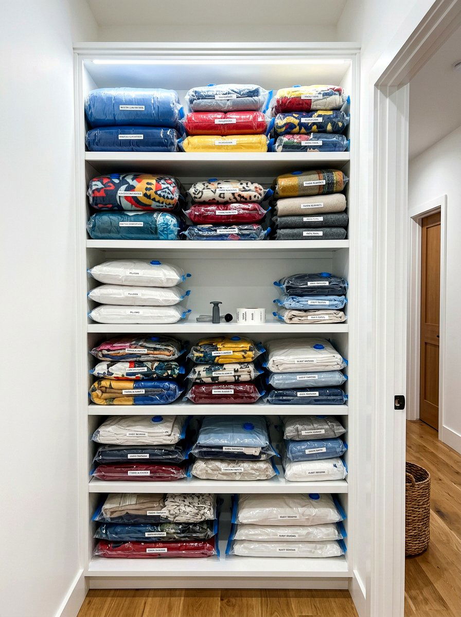 Compression Bag Storage Scheme - 30 organizing seasonal decor ideas