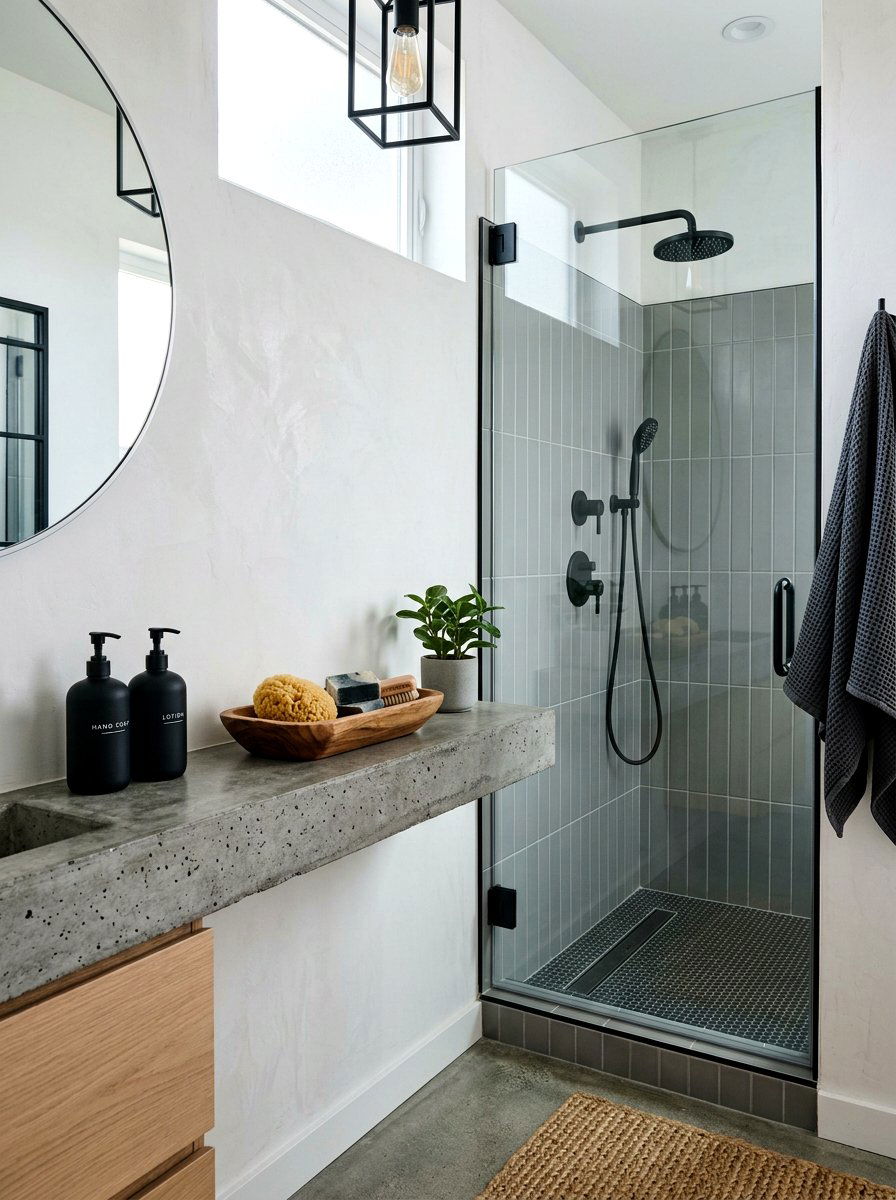 Concrete Bathroom Ledge Shelf - 30 spa shelf bathroom ideas