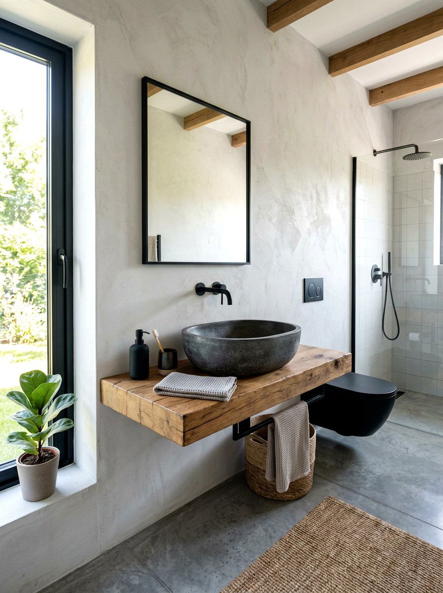 Concrete Bathroom Vessel Sink - 30 eco bathroom ideas