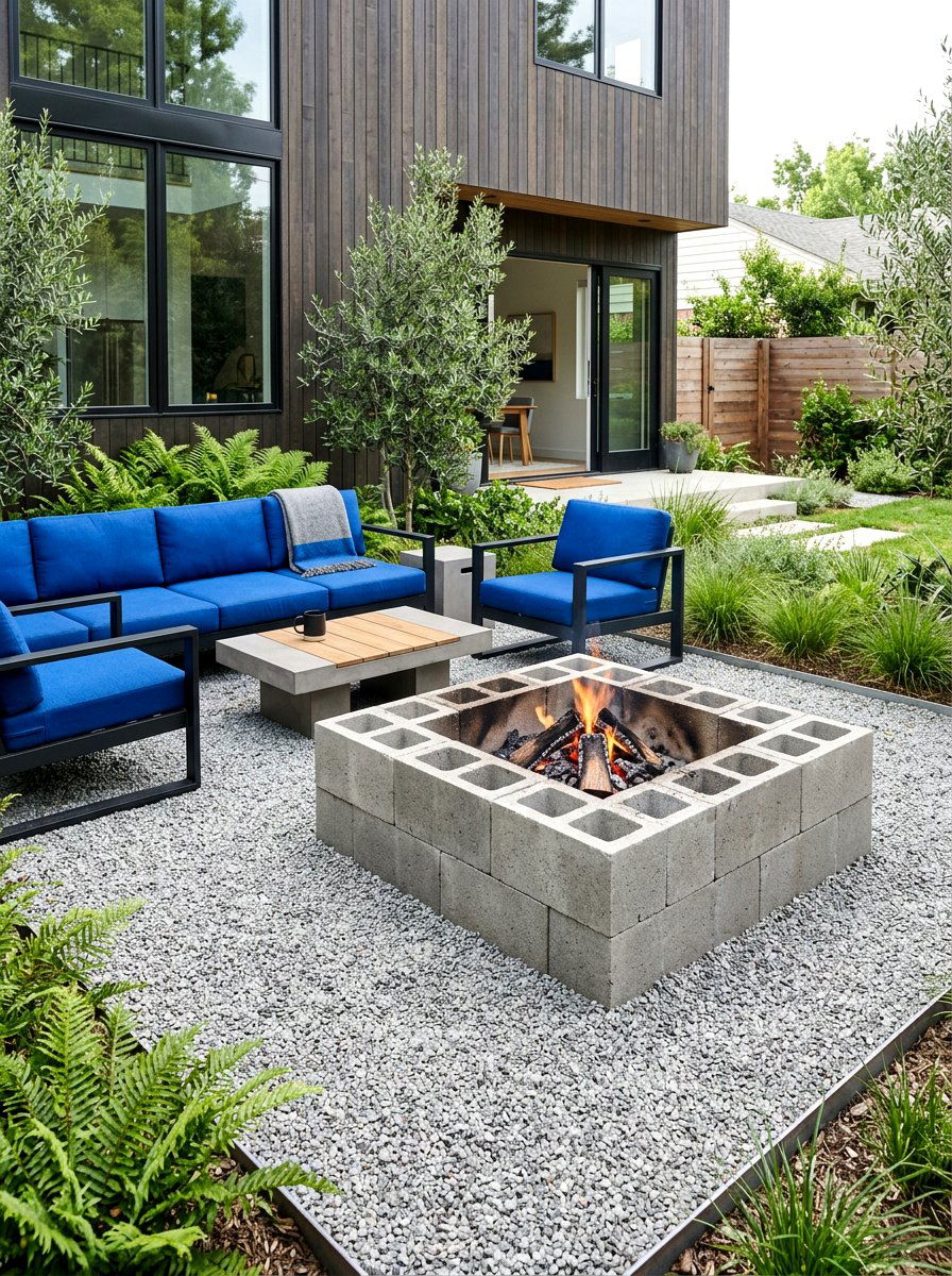 Concrete Block Fire Pit - 30 budget fire pit ideas