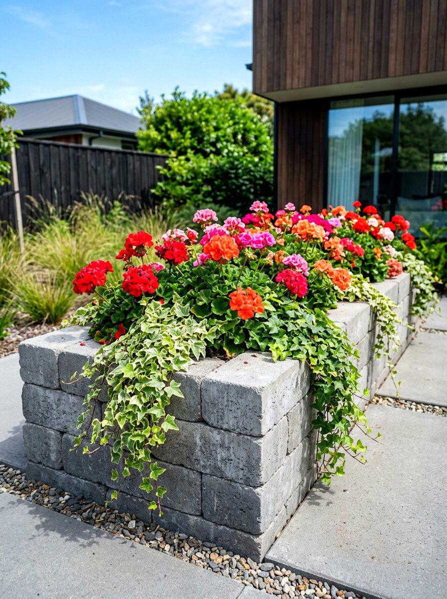 Concrete Block Raised Flower Bed - 30 raised flower bed ideas