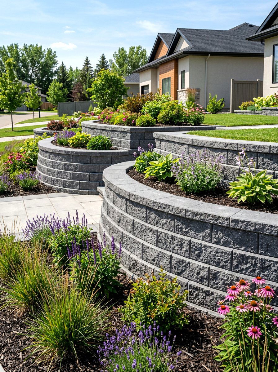Concrete Blocks - 30 erosion control landscaping ideas