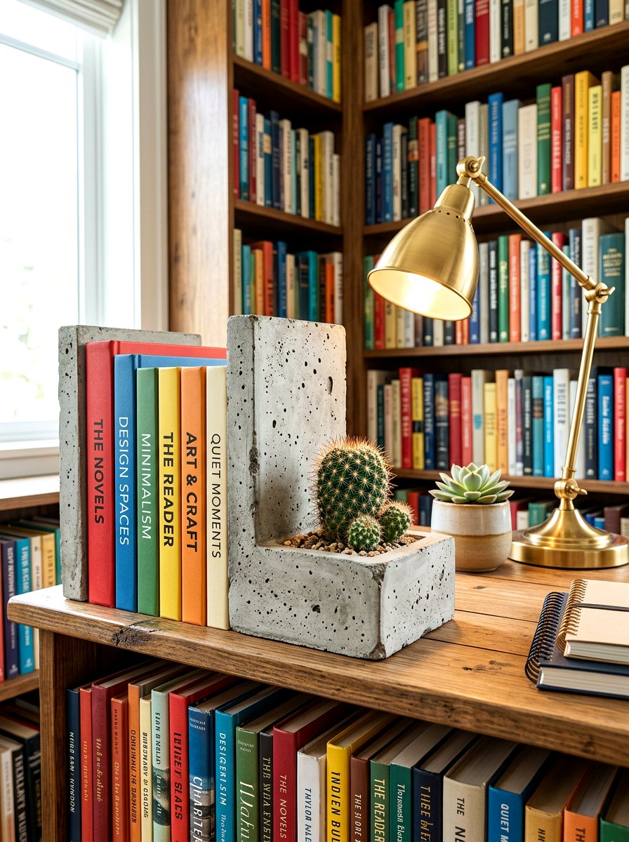 Concrete Bookend Planter - 30 concrete planter ideas