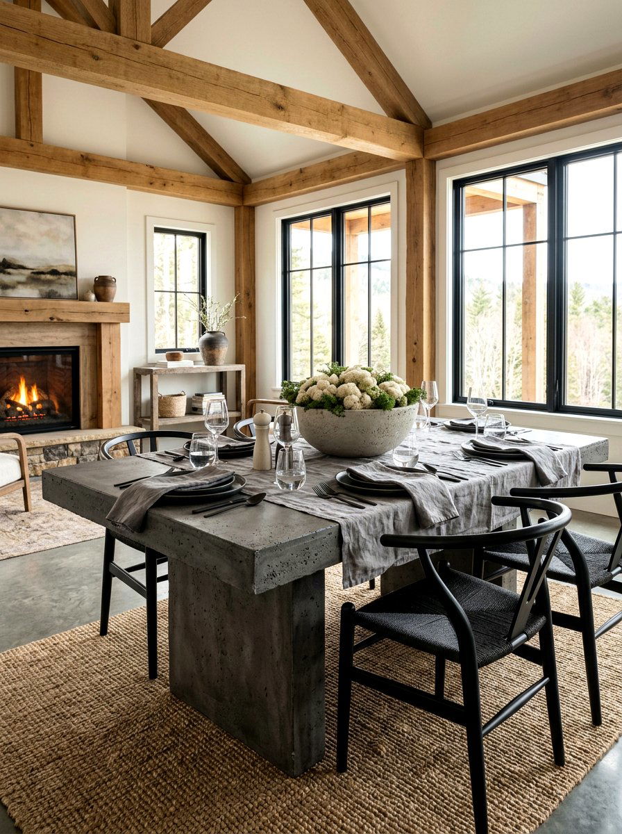 Concrete Bowl Modern Table - 30 farmhouse table decor ideas