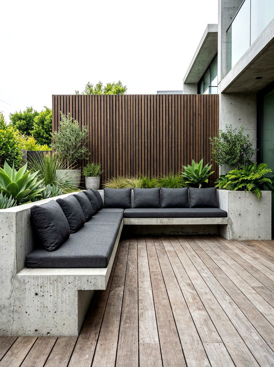 Concrete Built In Seating - 30 terrace seating ideas