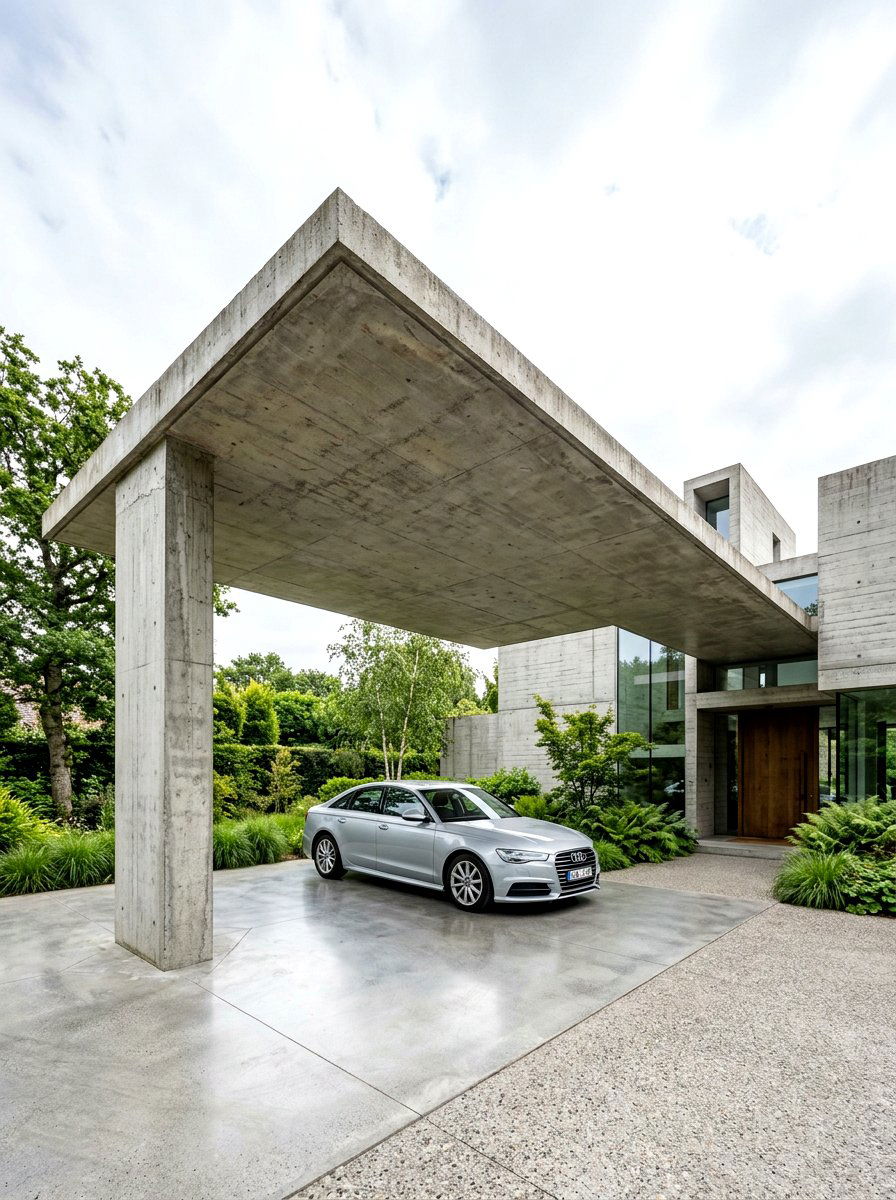 Concrete Carport - 30 carport design ideas
