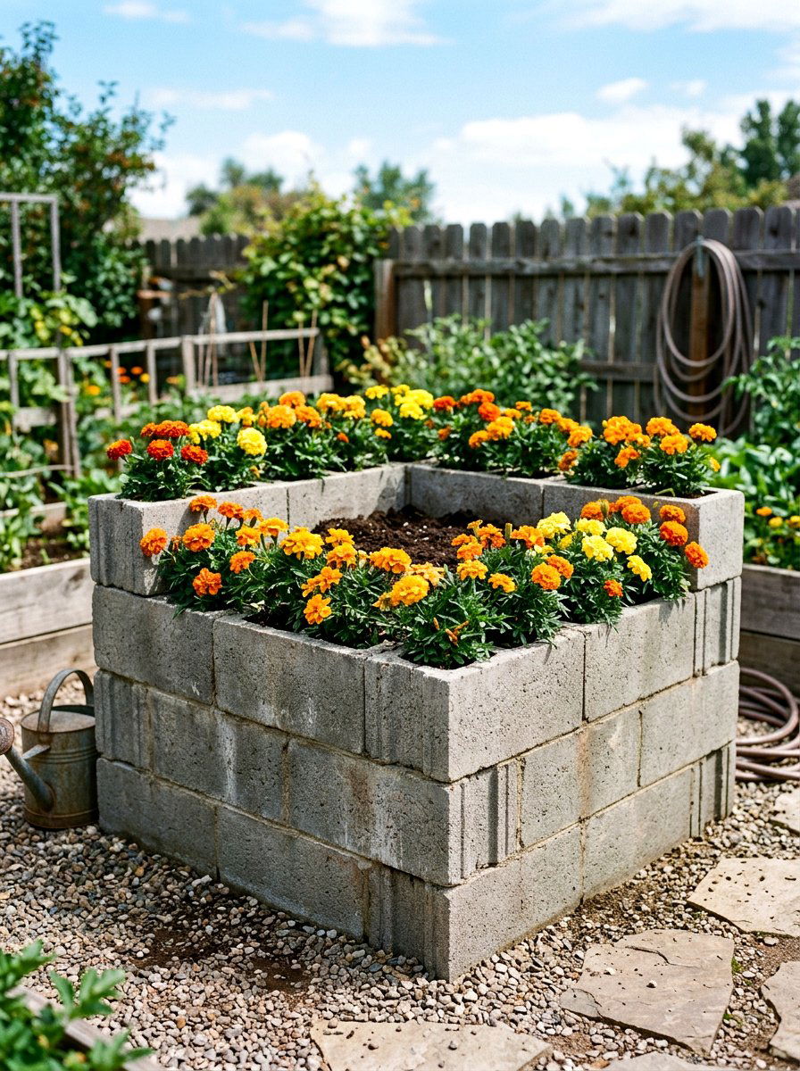 Concrete Cinder Block Bin - 30 compost bin ideas